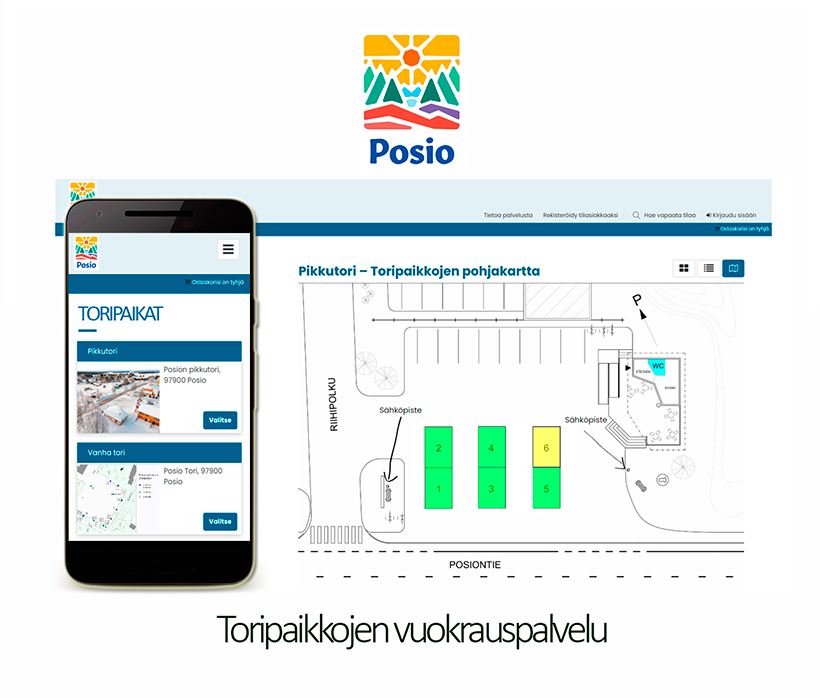 Posion kunnan toripaikkojen ja sähköpisteiden varauspalvelu